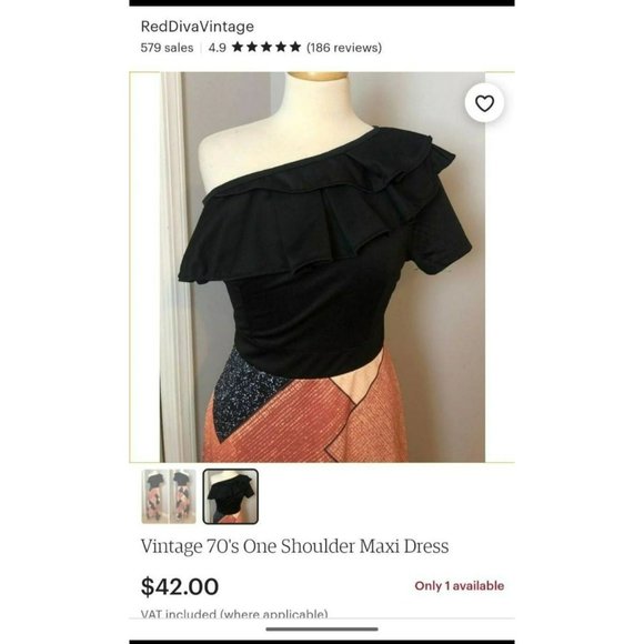 Cute off the shoulder color block ruffle dress size Large - Picture 3 of 6